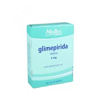 GLIMEPIRIDA 4 MG CON 30 TABLETAS