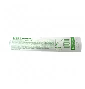 JERINGA VERDE BD DE 3 ML 21 G X 32 MM CON 1 PIEZA