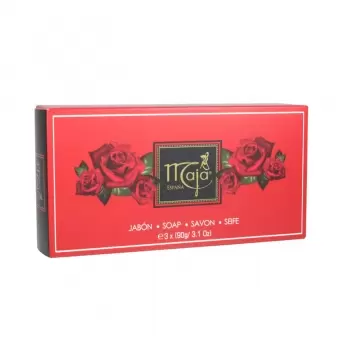 JABÓN MAJA RECTANGULAR CON 3 PIEZAS DE 90 G