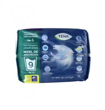 PAÑAL PARA ADULTO TENA SLIP UNISEX GRANDE CON 10 PIEZAS (1)