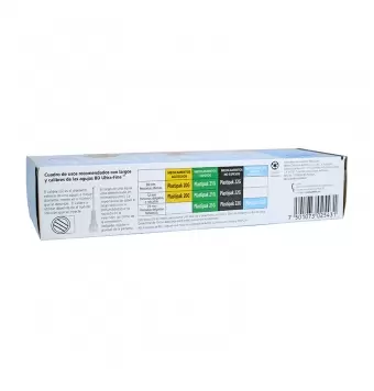 JERINGA BD 23 G X 25 MM DE 3 ML AZUL CON 5 PIEZAS (1)