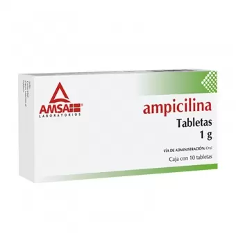 AMPICILINA 1G CAJA CON 10 TABLETAS