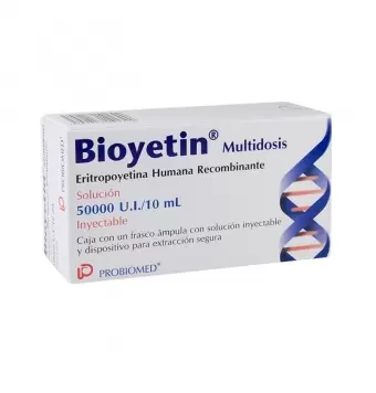 BIOYETIN 50000UI/10ML CAJA CON FRASCO ÁMPULA CON SOLUCION INYECTABLE