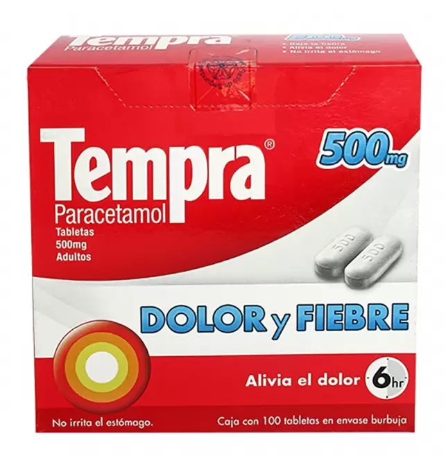 TEMPRA 500MG CAJA CON 100 TABLETAS