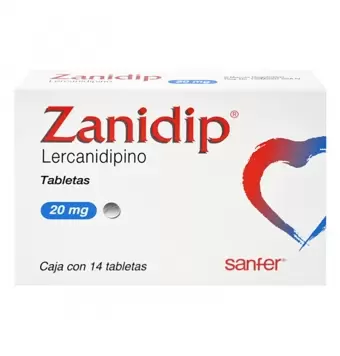 ZANIDIP 20MG CAJA CON 14 TABLETAS