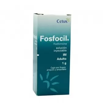 FOSFOCIL SOLUCION INYECTABLE IM ADULTO 1G CAJA CON FRASCO AMPULA Y AMPOLLETA
