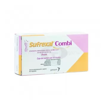 SUFREXAL COMBI 36MG/500MG/100MG CAJA CON 10 ÓVULOS