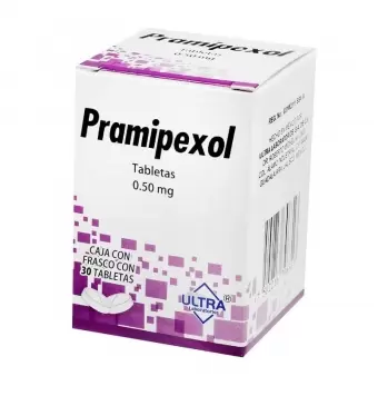PRAMIPEXOL 0.50 MG CAJA CON FCO CON 30 TABLETAS ULTRA