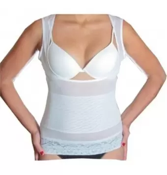 CAMISETA MODELADORA TALLA GRANDE COLOR BLANCO